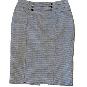 Debenhams Collection Houndstooth A Line Skirt Size 10 Lined Zip back